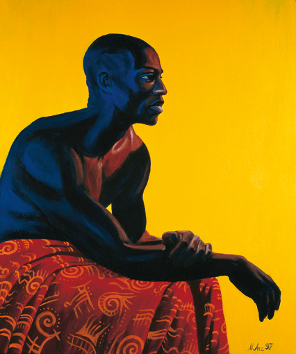Afrikanischer Fürst, acrylic on canvas, 1997